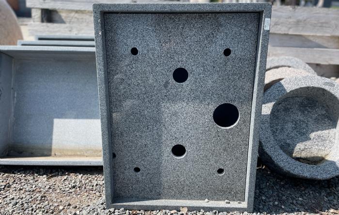 salg af Granit kar aflang gråsort limet 80x60x25cm