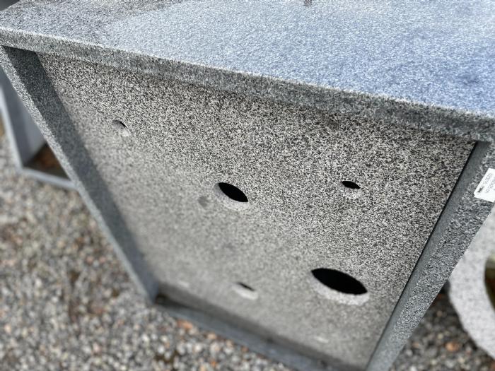 salg af Granit kar aflang gråsort limet