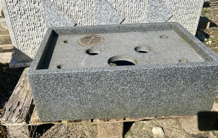 salg af Granit kar gråsort granit