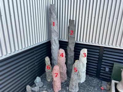 salg af Granit stick nr. 3 hvid H88 cm