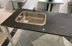 granit udekøkken med vask