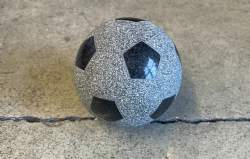 fodbold sort granit