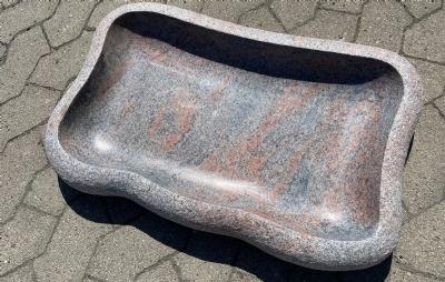 salg af Granitfuglebad Kira rød multi