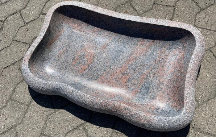 salg af Granitfuglebad Kira rød multi