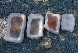 fuglebad i indisk rødlig granit