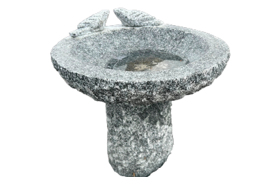 salg af Granitfuglebad på sokkel med fugle