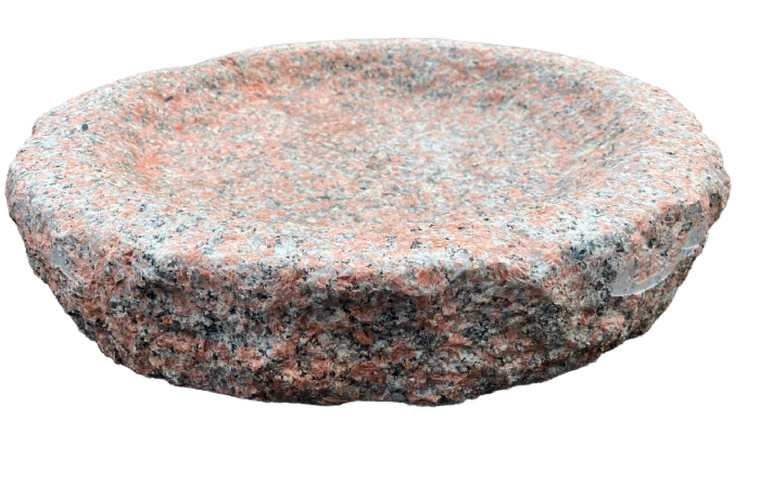 salg af Fuglebad rosa rund granit
