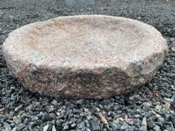 Fuglebad rosa rund granit