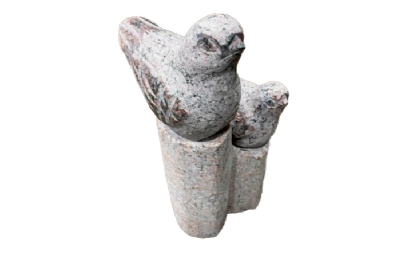 Granitfuglepar på sokkel