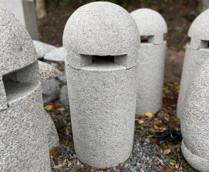 salg af Granitlampe Pullert rosa granit