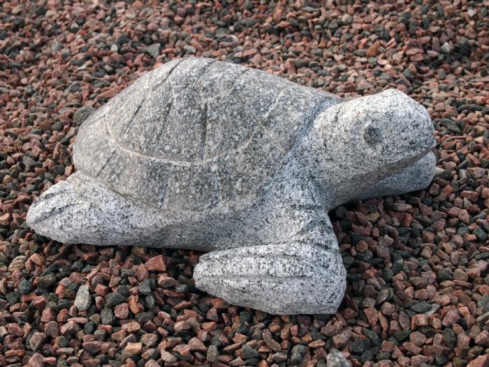 Kan ikke Forskudssalg zone Køb Granitskildpadde i lys grå granit 30 cm - Stor sten skildpadde -  Granitfigurer og skulpturer til hus og have