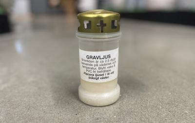 salg af Gravlys til kirkegård