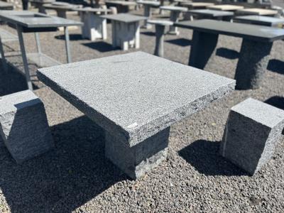salg af Havemøbelsæt Kvadrat gråsort granit
