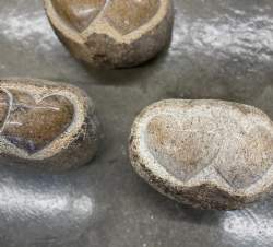 dobbelt hjerte natursten