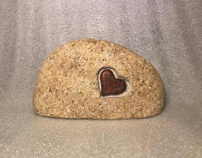 salg af Hjertesten natur - Længde 15 cm