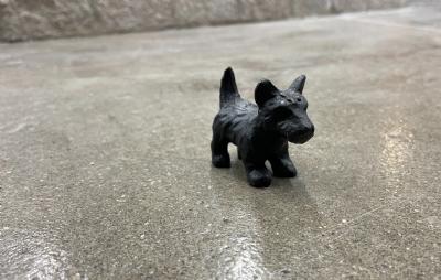 salg af Hund lille sort metal