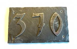 Skiferplade til husnumre