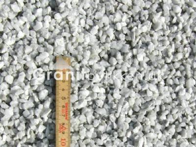 salg af Marmorskærver hvid marmor 3-9 mm - Farveprøve