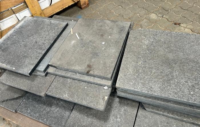 salg af Jetbrændt sorte basalt skifer fliser 2.sortering