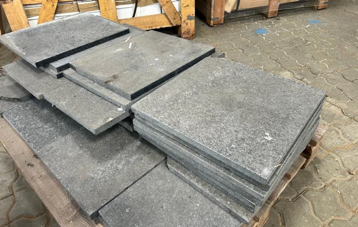 salg af Jetbrændt sorte basalt skifer fliser 2.sortering