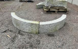 Kantstens trappe lys grå granit