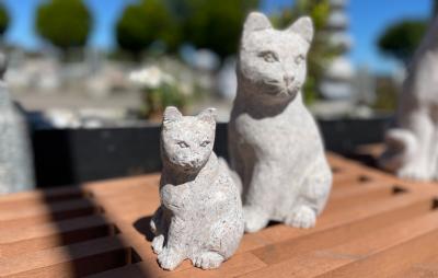 salg af Kat siddende rosa H15 cm
