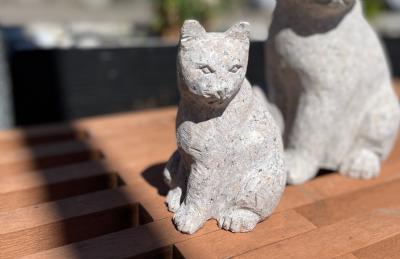 salg af Kat siddende rosa H15 cm