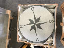 Kompasrose granit gråsort dia 100