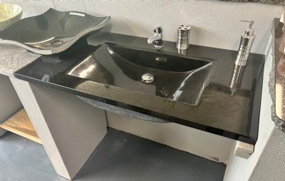 Lille bordplade hjulsporsvask sort