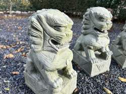 løvepar kinesisk sandstens figur