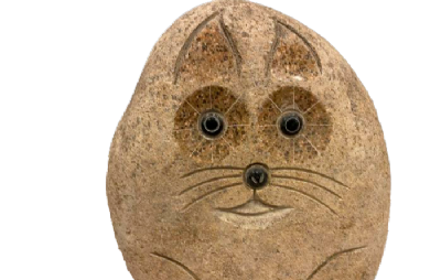 salg af Natursten med katte motiv