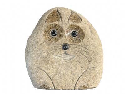 salg af Natursten med katte motiv
