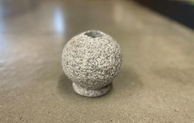 salg af Olielampe stokhugget m/fod grå