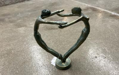 salg af Par hjerte dans grøn metal