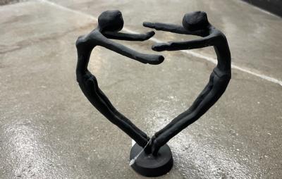 salg af Par hjerte dans sort metal