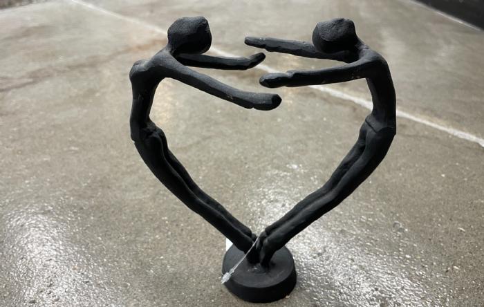 salg af Par hjerte dans sort metal