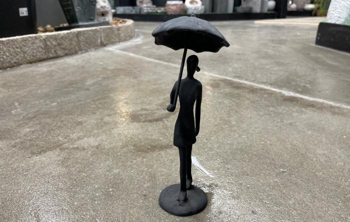 salg af Pige med paraply sort metal