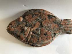 Fladfisk rød granit