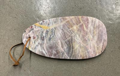 salg af Skærebræt marmor oval, pink/rosa