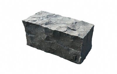 Sort basalt palisade kantsten
