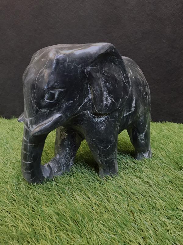 Køb Sort marmor elefant, L. 30cm - Sten og Granit Butikken