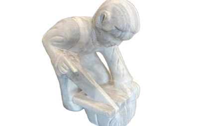 salg af Tømrersvend H30 cm - Hvid marmor