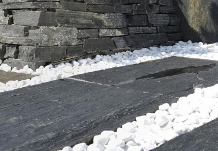 Køb trædesvelle sort skifer 100 x 50 cm trædesten i granit til ... Fliser haven