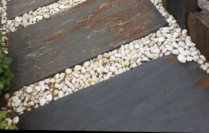 salg af Trædesvelle sort skifer kløvet