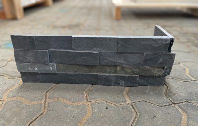 Vægpanel sort skifer hjørne