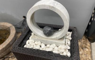 salg af Vandreservoir rattan ring marmor m/kugle