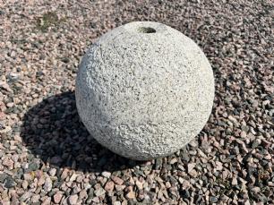 Vandsten kugle gul med polering