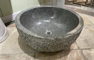 Vask bowl gråsort granit