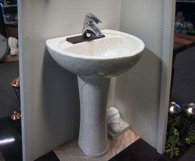 salg af Vaskesøjle - White Pearl granit